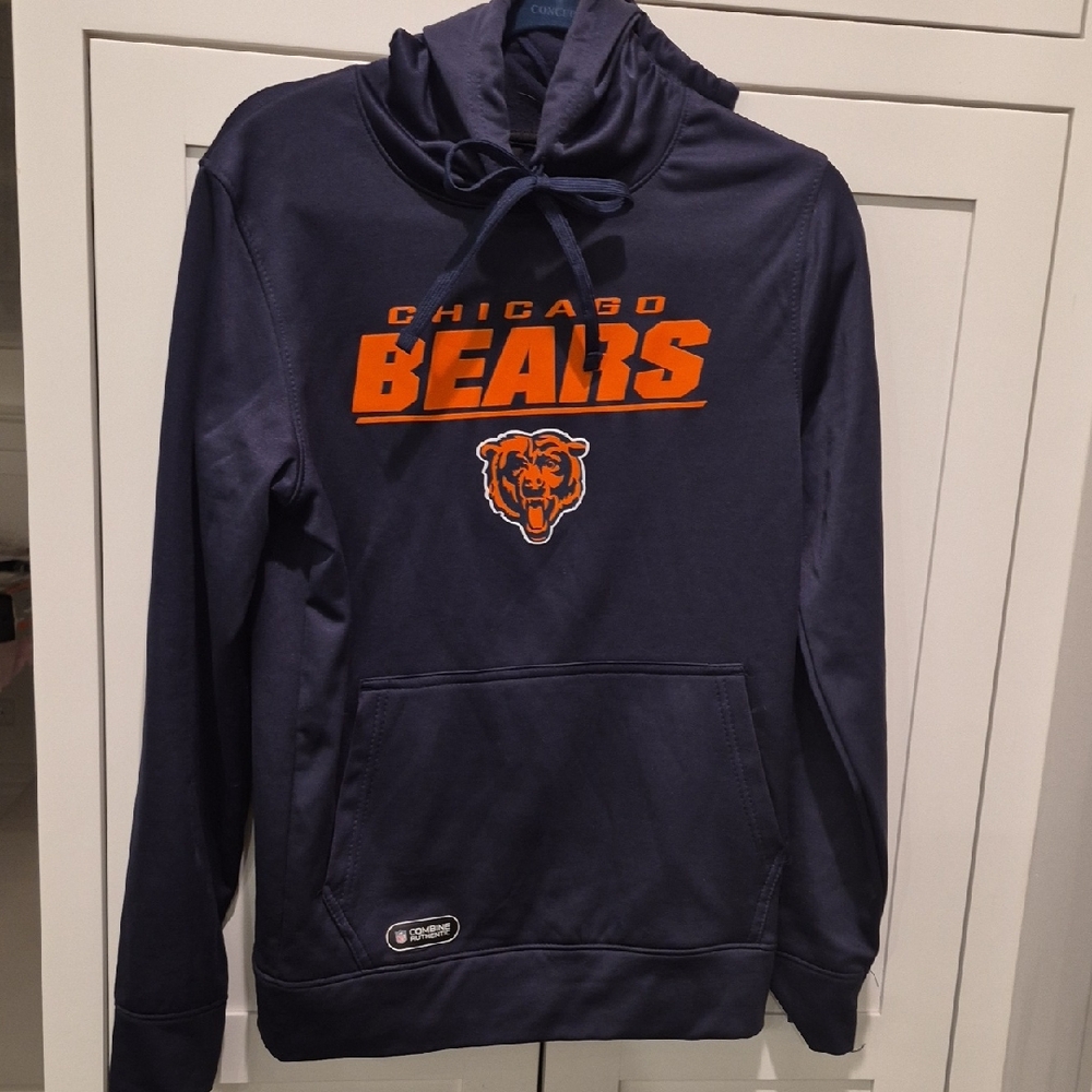 Mens NFL Chicago Bears Navy Hoodie Size Small
